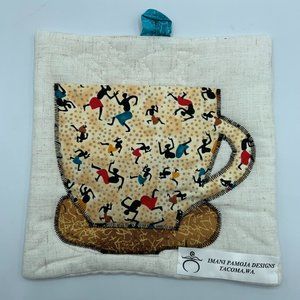 Quilted Coaster or Pot Holder/Tea Bag Holder